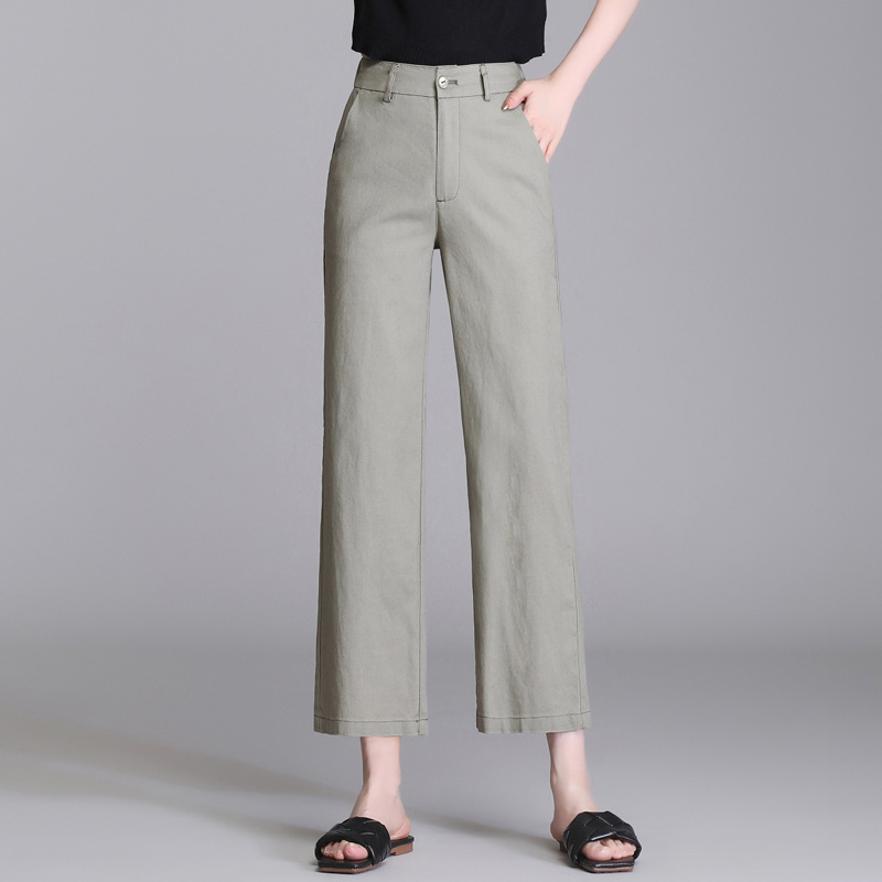 fashion casual loose linen cotton women trousers  pant