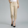 fashion 3/4 length cotton women trousers  pant capris Color Khaki
