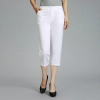 fashion 3/4 length cotton women trousers  pant capris Color White