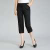 fashion 3/4 length cotton women trousers  pant capris Color Black