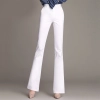 Korea design fashon lady pant flare pant cotton women trousers boot cut Color White