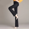 Korea design fashon lady pant flare pant cotton women trousers boot cut Color Black