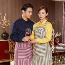 high quality clerk staff uniform solid color waiter shirts waiter uniforms