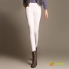 2022 autumn winter thicken fleece lining flared pants women's trouser Color White