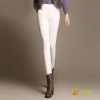 2025 autumn winter thicken fleece lining flared pants women's trouser Color White