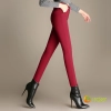 2022 autumn winter thermal thicken fleece lining  women's pencil trouser Color Wine