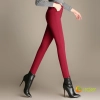 2025 autumn winter thermal thicken fleece lining  women's pencil trouser Color Wine