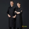 France fashion good quality fabirc restaurant chef coat chef uniform Color Black
