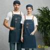 2023 europe halter denim apron restaurant chef apron cooking apron