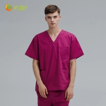 V-collar good fabric Hospital men nurse doctor scrub suits jacket + pant