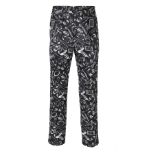 2022 Europe fashion chili print restaurant chef pant trousers