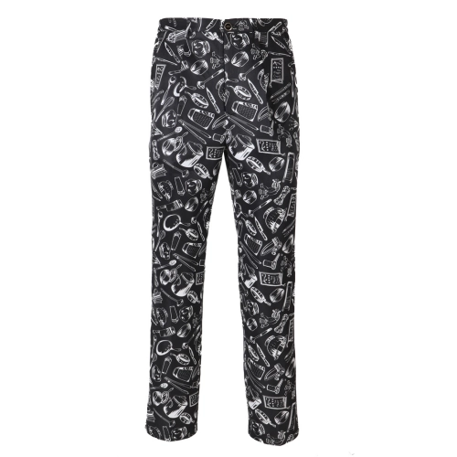 2025 Europe fashion chili print restaurant chef pant trousers