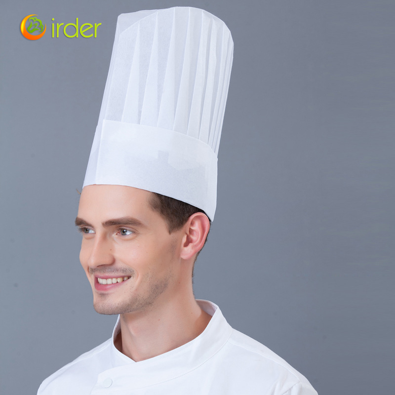 high quality plant fiber disposable chef hat  23cm round top paper hat