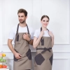 autumn canvas fabric hotpot restaurant staff work apron housekeeping apron denim Color Khaki
