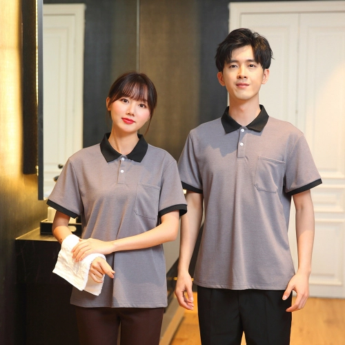 2022 casual restaurant waiter housekeeping uniform tshirt