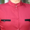 fashion high quality classic long sleeve men women shirt waiter work shirt