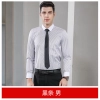 fashion high quality slim stripes men business shirt women work shirt Color men black stripes shirt