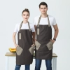 high quality patchwork halter long apron chef apron housekeeping apron Color Color 1