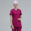 high quality v collar two buttons women doctor nurse scrubs suits blouse pant Color Color 6