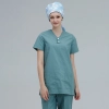 high quality v collar two buttons women doctor nurse scrubs suits blouse pant