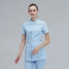 fashion summer short sleeve medical care hospital nurse jacket pant suits uniform Color Light blue