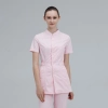 fashion summer short sleeve medical care hospital nurse jacket pant suits uniform Color Pink