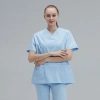good quality hospital v collar pollover women nurse scrubs suit uniform workwear