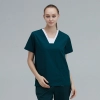 fashion high quality white V collar good fabric nurse scrubs suits uniform blouse pant Color Color 3