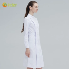 long sleeve round collar drugstore baby care center staff coat nurse uniform