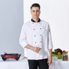2025 classic fashion doublue breasted chef jacket cook coat uniform Color White