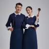 green collar invisable button long sleeve chef coat work uniform