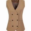 Europe design Peak lepal suits for women men business work suits uniform Color women brown vest