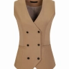 2025 Europe fashion Peak lepal suits for women men business work suits uniform Color women brown vest