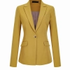 2025 Europe fashion Peak lepal suits for women men business work suits uniform Color women ginger blazer