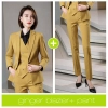 2022 Europe fashion Peak lepal suits for women men business work suits uniform Color women ginger blazer + pant