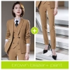 2025 Europe fashion Peak lepal suits for women men business work suits uniform Color women brown blazer + pant