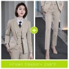 2025 Europe fashion Peak lepal suits for women men business work suits uniform Color women khaki blazer + pant