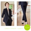 fashion high quality women staff uniform work suits discount skirt/pant suit Color black  blazer + pant