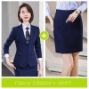 fashion two button notch lapel men suit women work pant suit skirt suits