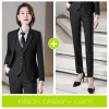 fashion two button notch lapel men suit women work pant suit skirt suits