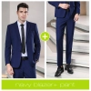 fashion two button notch lapel men suit women work pant suit skirt suits