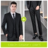 fashion two button notch lapel men suit women work pant suit skirt suits