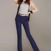 formal office lady women full length pencil pant straight leg pant women trousers Color Navy Blue