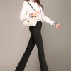 formal office lady women full length pencil pant straight leg pant women trousers Color Black
