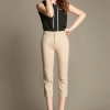 light blue good fabric women pant capris office  uniform