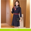 2025 formal design career business office women  dress work uniform Color Navy Blue