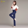 classic fashion casual  bell bottom cotton office lady women pencil pants jeans trousers