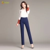 classic fashion casual  bell bottom cotton office lady women pencil pants jeans trousers