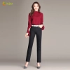 classic fashion casual  bell bottom cotton office lady women pencil pants jeans trousers Color Black