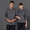 double breasted solid color chef jacket both for women and men